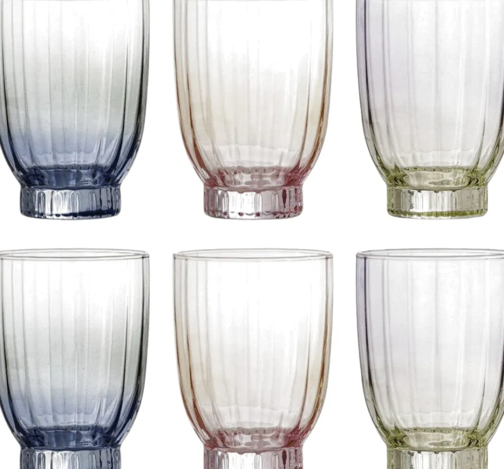 Bloomingville Vandglas > Nicoline Drikkeglas 6 stk. 33 cl, Multi