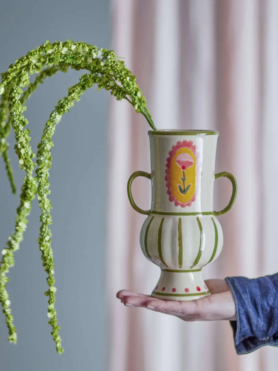 Best Bloomingville Odina Vase H21 cm, Grøn