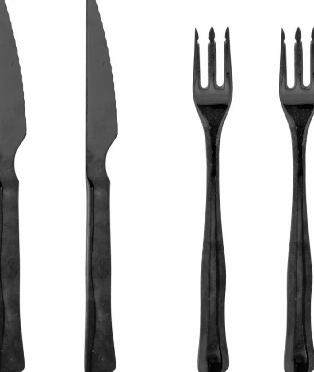 New Ollin Grillbestik 4 Dele, Sort Bestiksæt