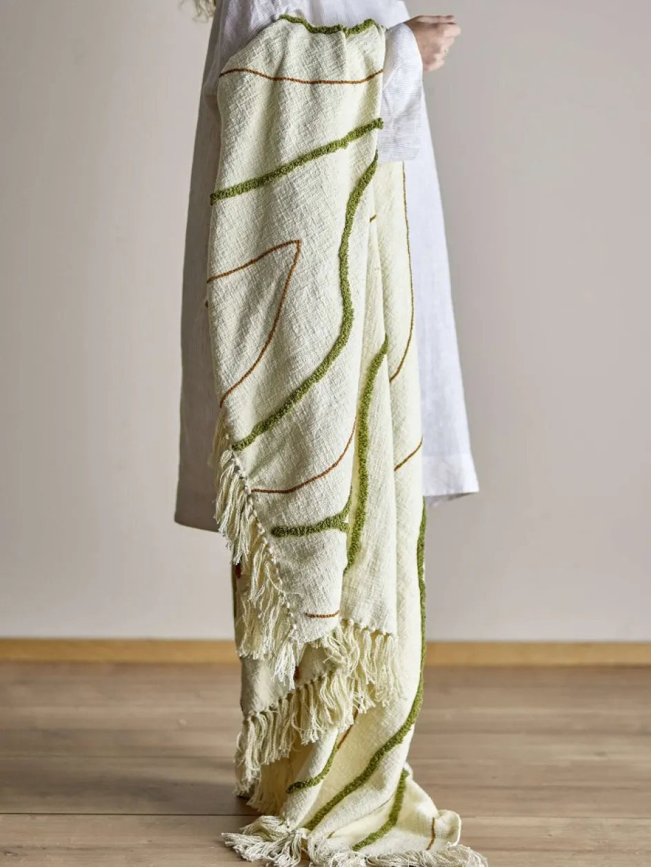 Sale Bloomingville Osasio Plaid 130x150 cm, Grøn