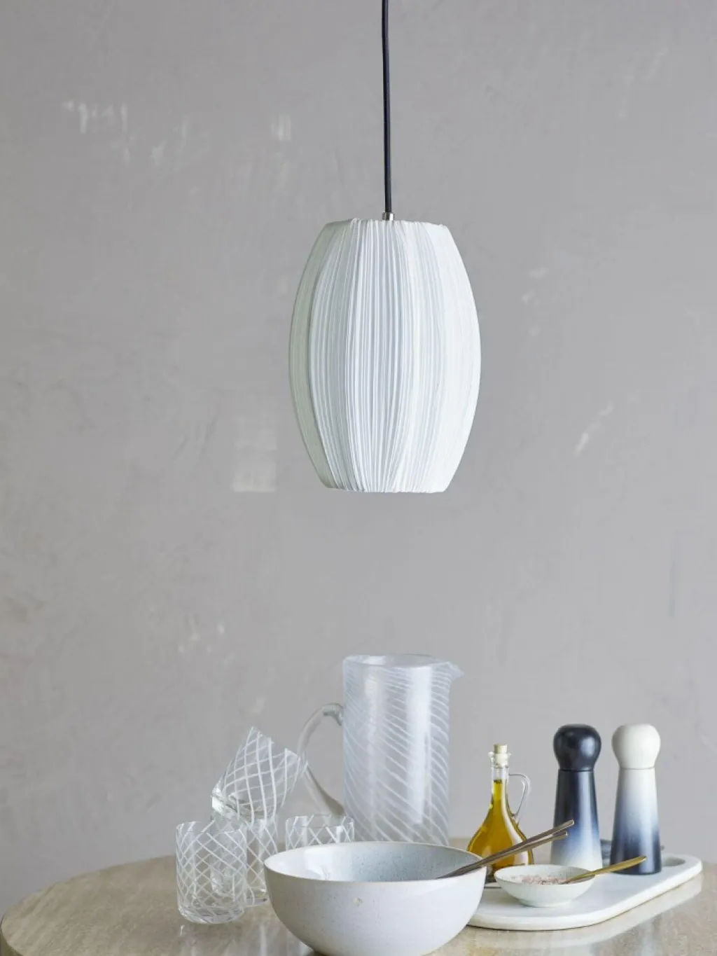 Bloomingville Pendler > Pica Pendel Ø21 cm, Hvid