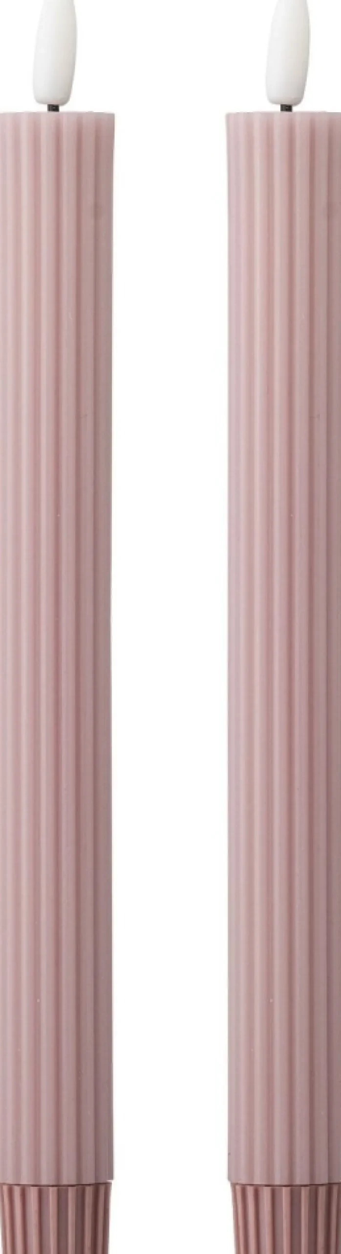 Bloomingville Stearinlys|Led Stearinlys > Ponza Kronelys LED 2 stk. ?2,2/24,5, Rosa