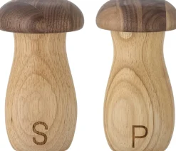 Bloomingville Salt Og Peber|Salt Og Peber > Rahim Salt- & Pebersæt H12 cm, Gummitræ