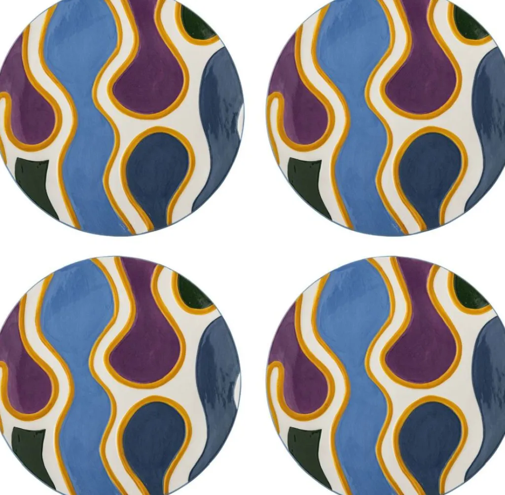 Bloomingville Frokosttallerkener|Tallerkensæt > Salacia Tallerken 4 stk. 18 cm, Multi
