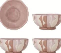 New Bloomingville Saul Skål 4 stk. Ø12,5 cm, Rosa