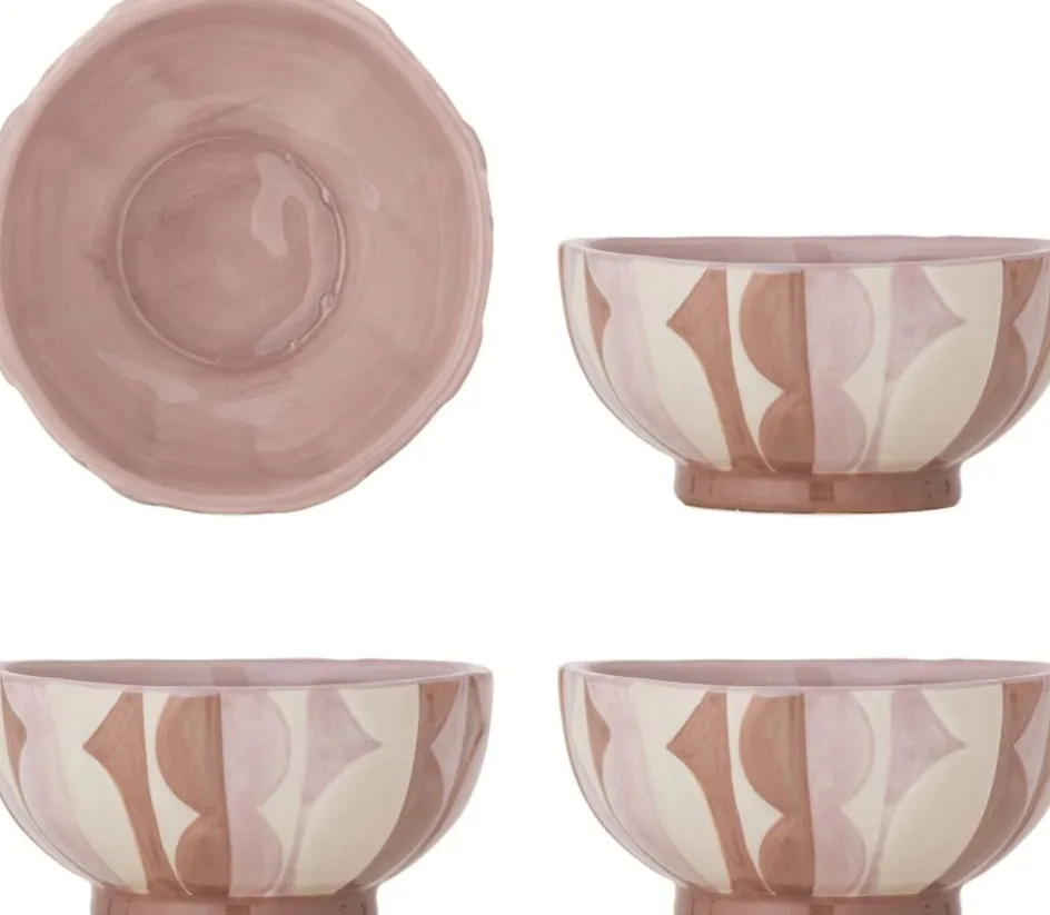 New Bloomingville Saul Skål 4 stk. Ø12,5 cm, Rosa