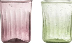Outlet Bloomingville Sunil Drikkeglas 2 stk. 24 cl, Grøn/Lilla