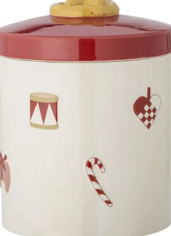 Bloomingville Opbevaring Til Køkkenet|Opbevaringskrukker Og -Glas > Yule Krukke m. Låg H18 cm, Rød
