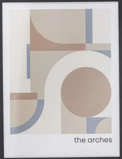 Bloomingville Arches Illustration m. Ramme 32x42 cm, Sort