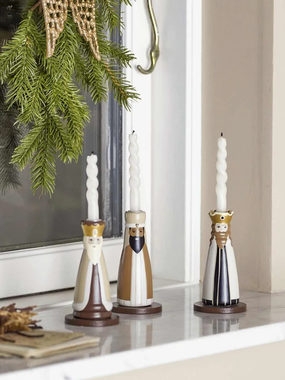 Discount Bloomingville Betiel Lysestage 3 stk, Natur