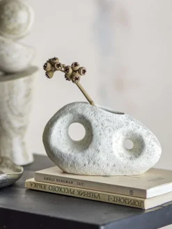 Bloomingville Stue|Vaser > Caia Vase L16xH9,5xB7 cm, Hvid