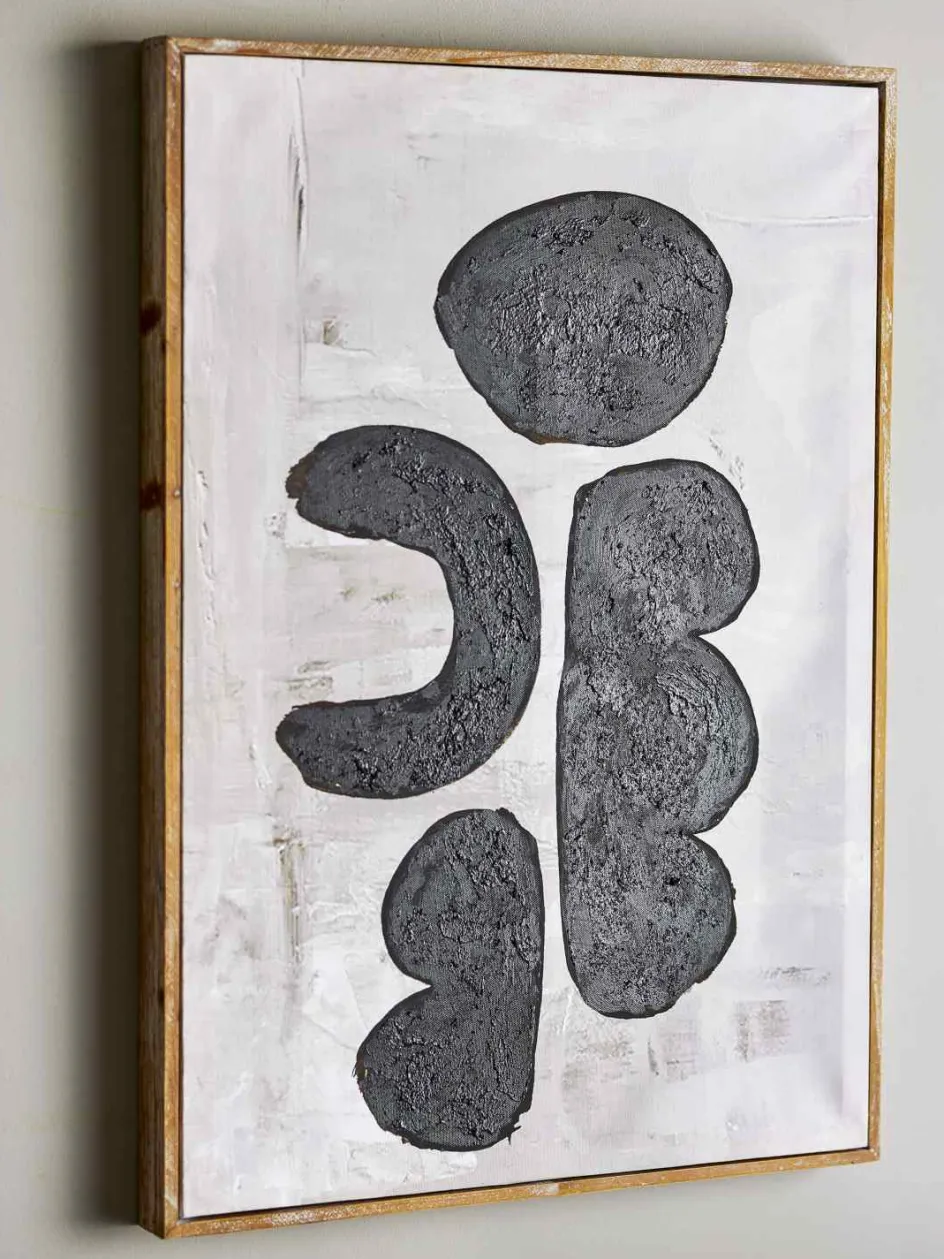 Sale Bloomingville Comma Illustration m. Ramme 53x73 cm, Fyrretræ