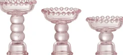 Best Delphia Lysestage 3 stk. H9,5 cm, Rosa Lysestager