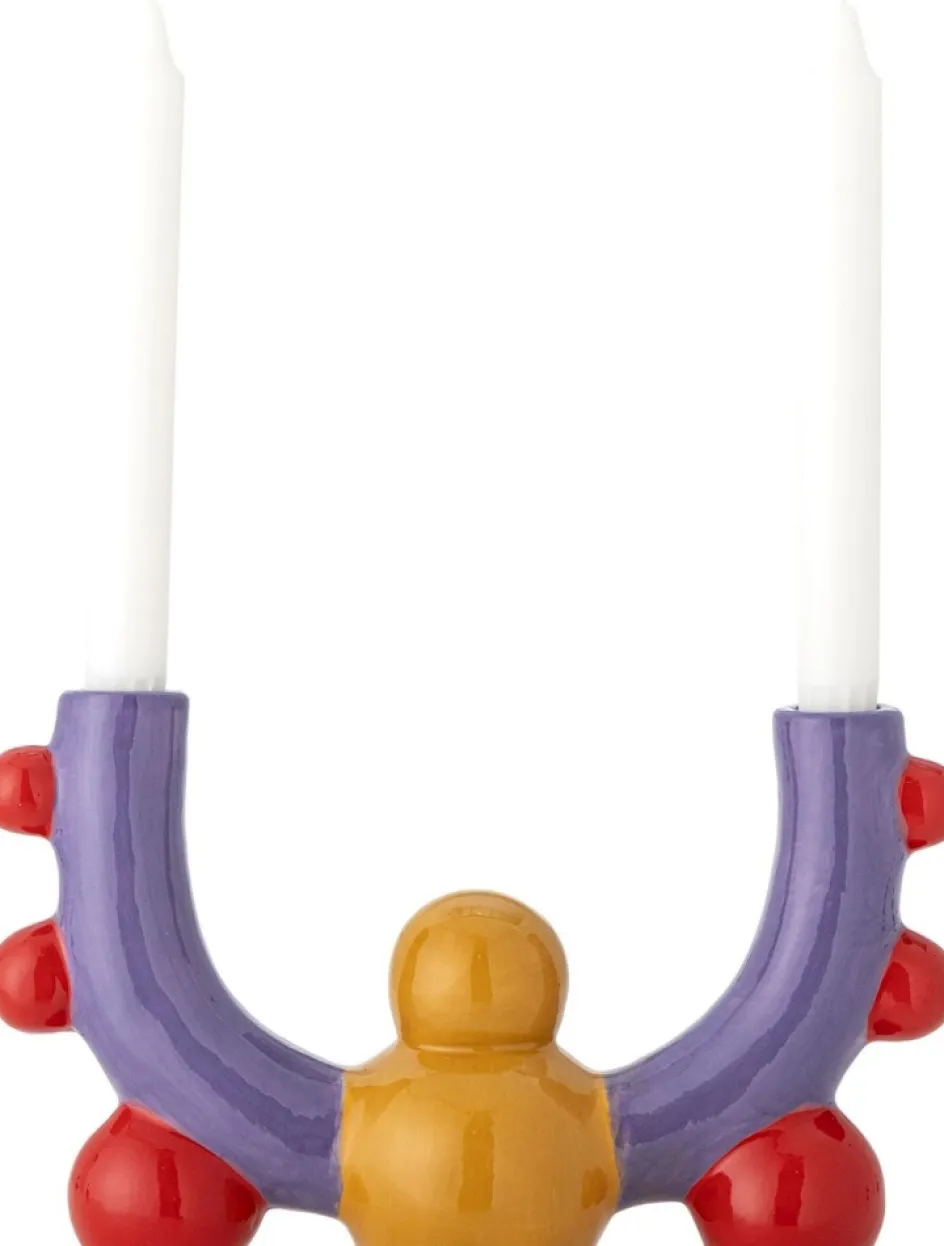 Best Bloomingville mini Bloomingville Edivia Lysestage H15 cm, Multi