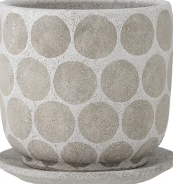 Hot Bloomingville Felan Deko Urtepotte m. Underskål H18 cm, Hvid