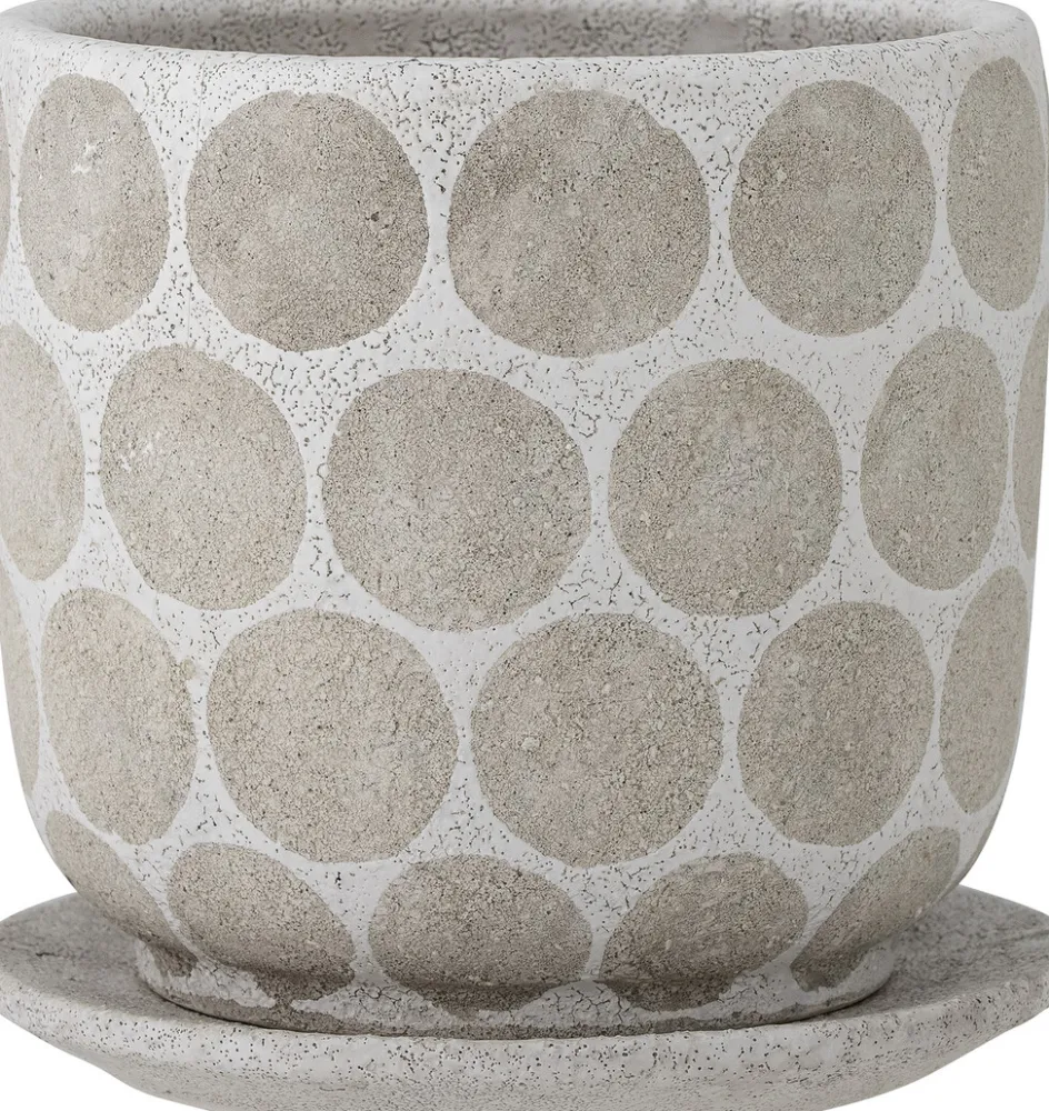 Hot Bloomingville Felan Deko Urtepotte m. Underskål H18 cm, Hvid