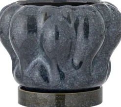 Bloomingville Stue|Urtepotter Og Krukker > Hollis Urtepotte m. Underskål H16,5 cm, Blå