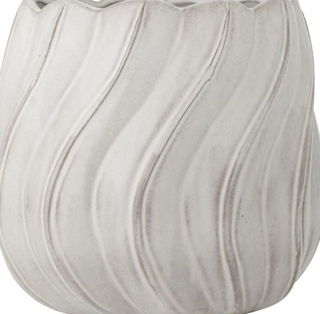 Bloomingville Stue|Urtepotter Og Krukker > Isidora Urtepotteskjuler H19,5 cm, Hvid