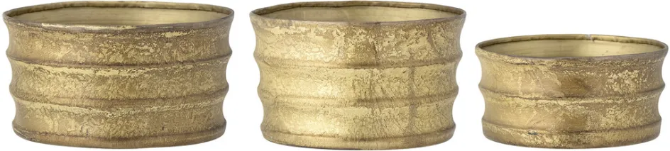 Sale Bloomingville Lucilla Urtepotteskjuler 3 stk, Guld