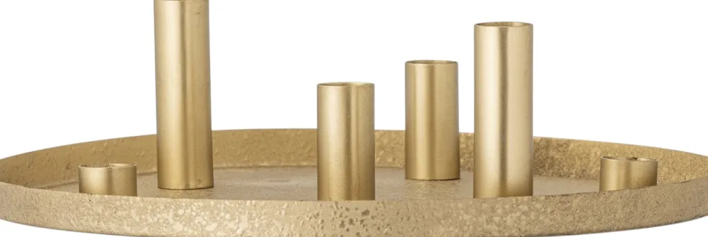 Outlet Maxime Lysestage H8 cm, Guld Julelys