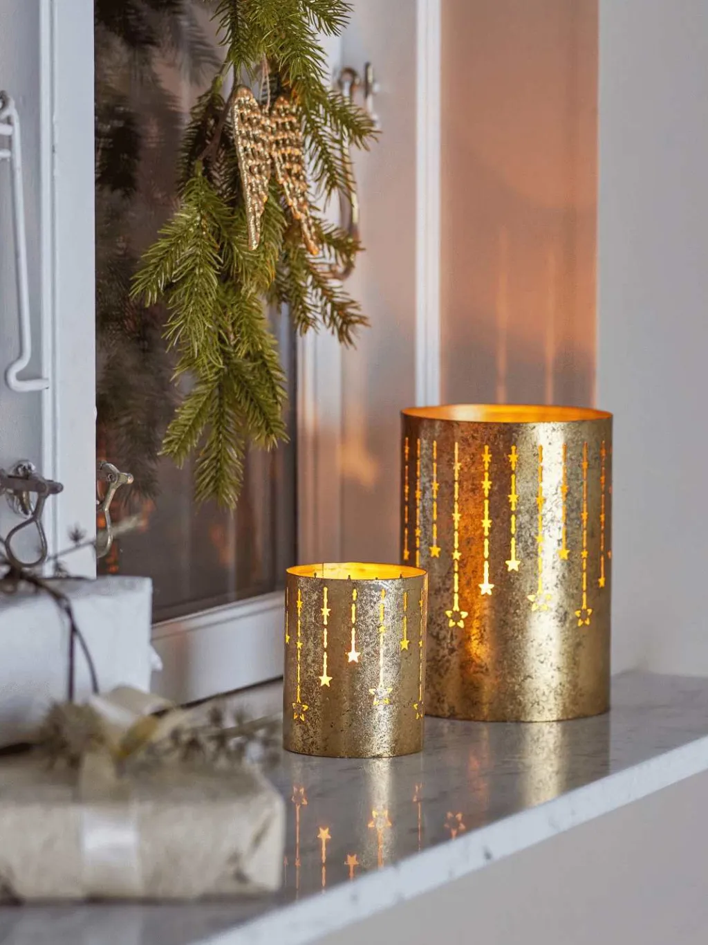 Bloomingville Julelys > Mista Fyrfadsstage H17,5 cm, Guld