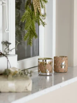 Bloomingville Julelys > Miya Fyrfadsstage H7,5 cm, Natur