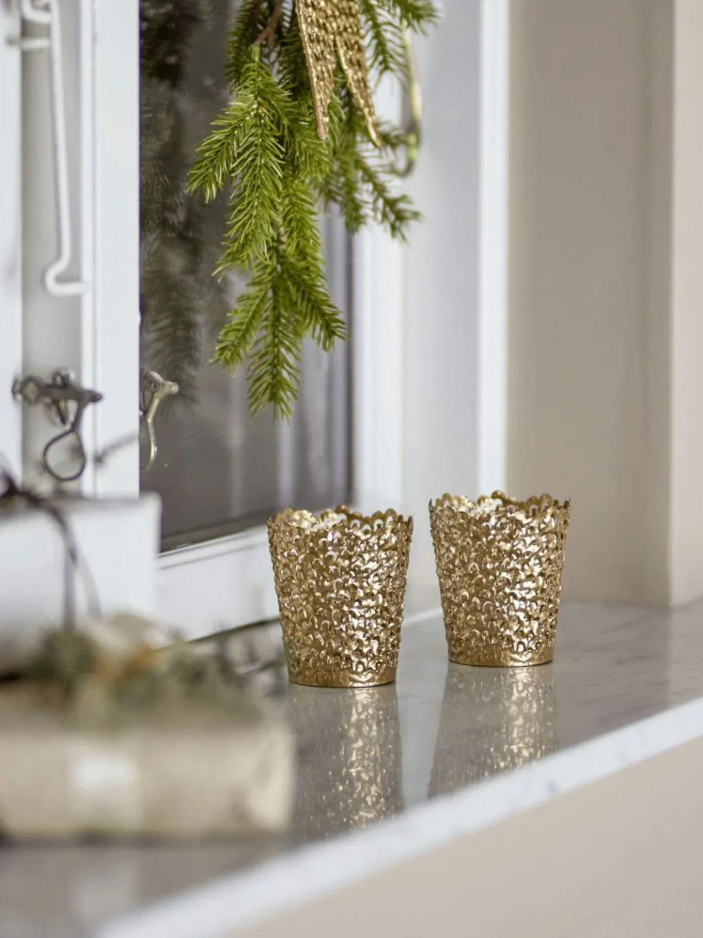 Best Mizou Fyrfadsstage H8,5 cm, Guld Julelys