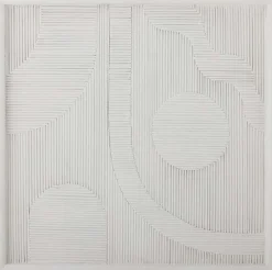 Discount Bloomingville Patina Vægdekoration 42x42 cm, Hvid