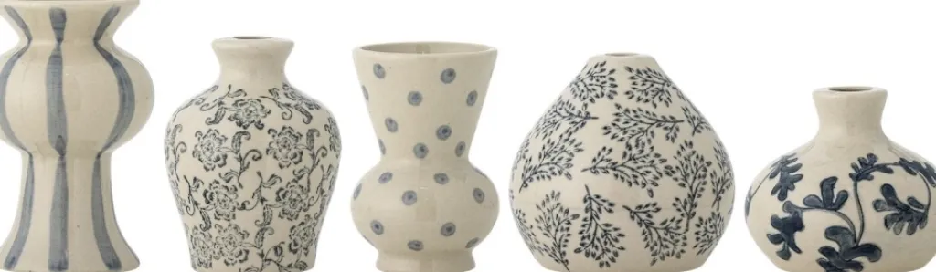 New Quinto Vase 5 stk, Blå Vaser