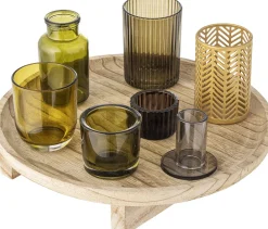 Clearance Sanga Bakke m. Fyrfadsstager 8 stk. Ø32 cm, Natur Stue