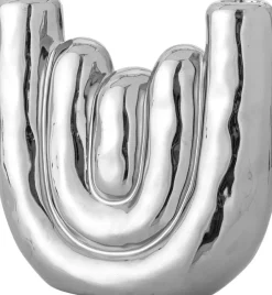 Bloomingville Lysestager > Shine Lysestage H17,5 cm, Sølvfinish