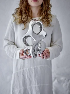 Discount Vinini Dekoration H27 cm, Sølv Stue|Skulpturer