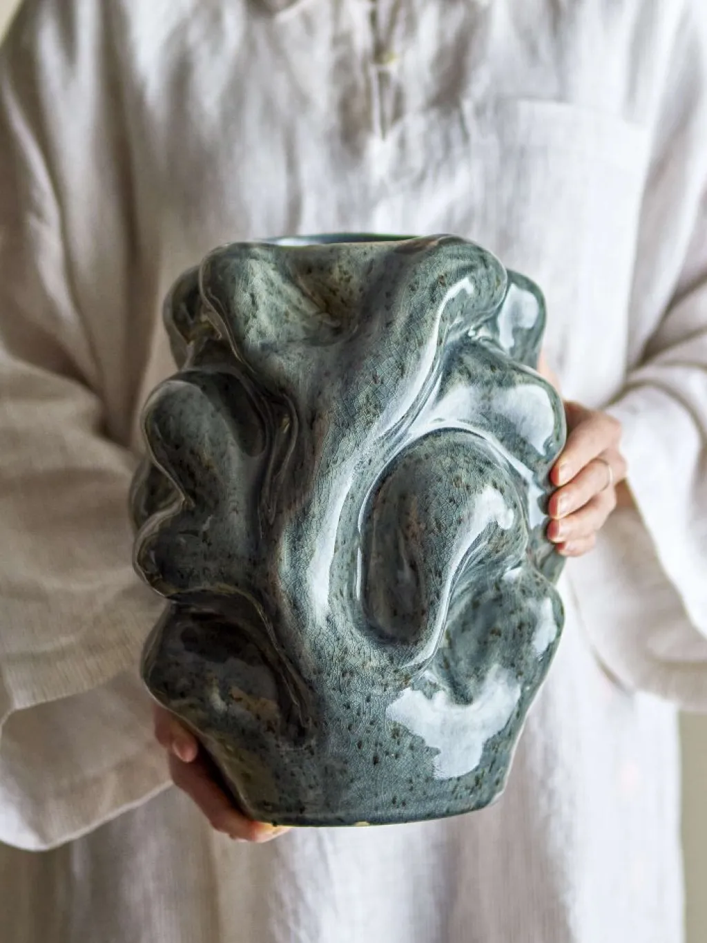 Bloomingville Stue|Vaser > Vuelle Vase H30,5 cm, Grå