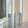 Clearance Bloomingville Wavela Lysestage H14,5 cm, Sølv