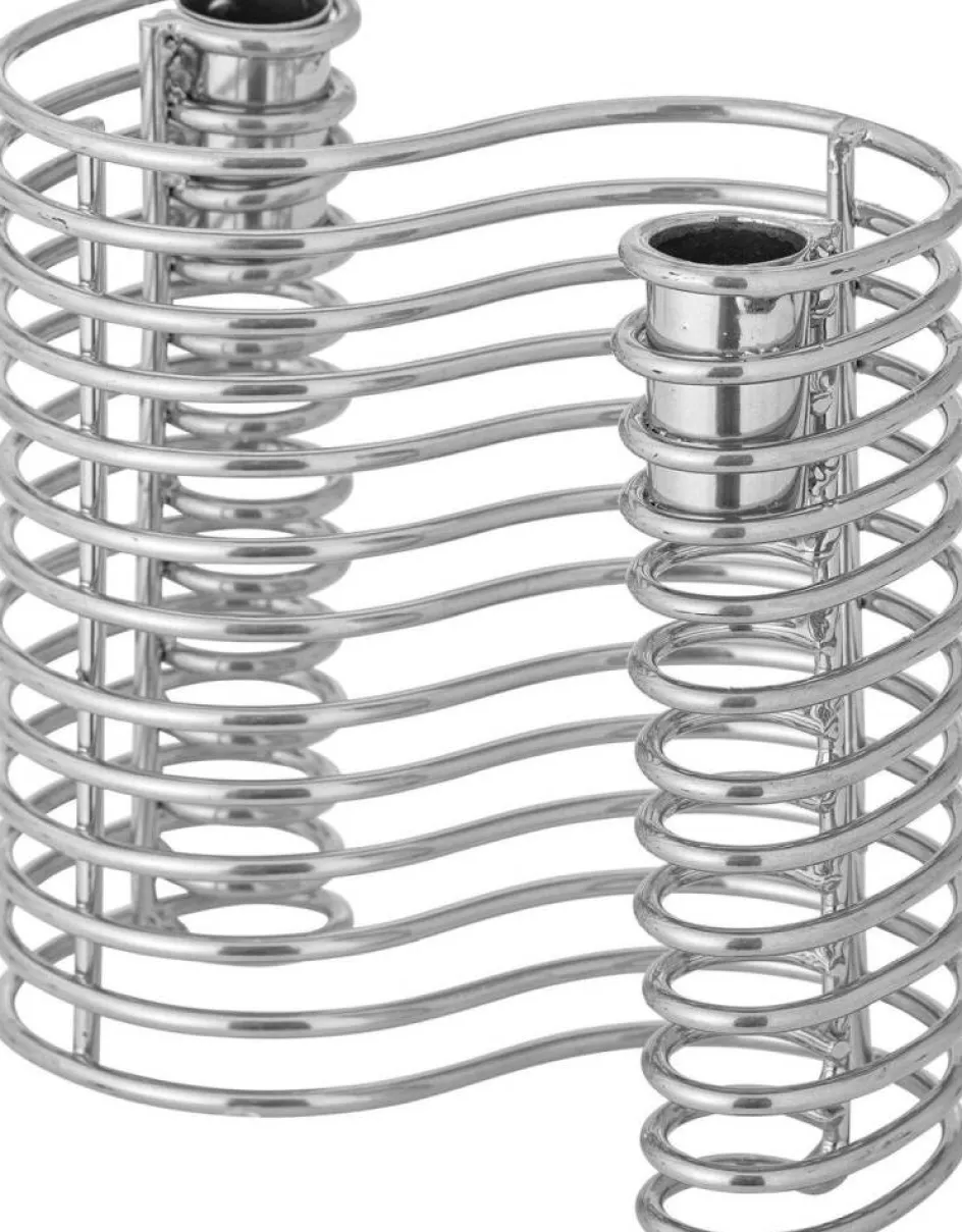Clearance Bloomingville Wavela Lysestage H14,5 cm, Sølv