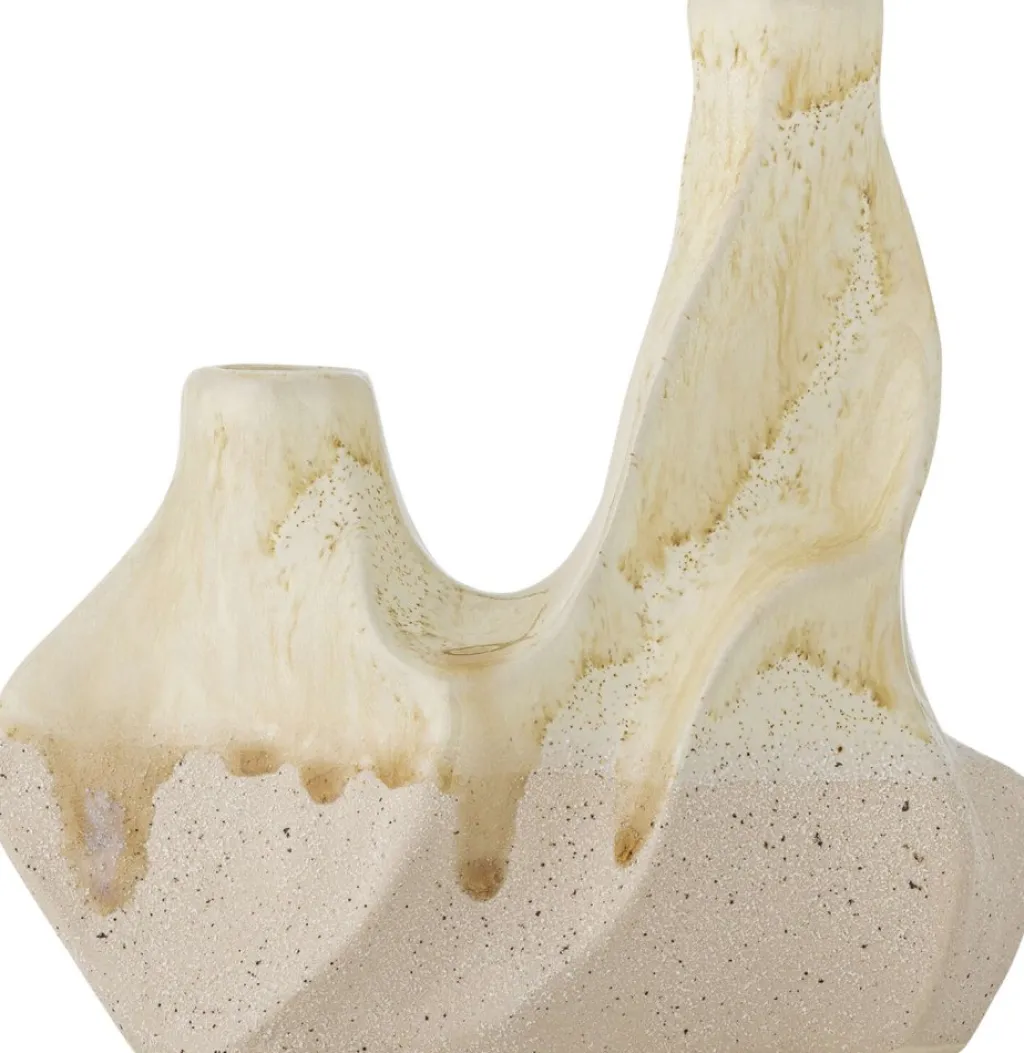 Outlet Wavy Lysestage H19 cm, Hvid Lysestager