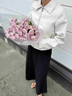 Online BLOOM OBJECTS Kunstige Fyldte Tulipaner Buket 40 cm, Lilla