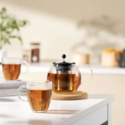 Outlet ASSAM Tekande m. Stålfilter , Forkromet Tekander