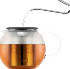 Outlet ASSAM Tekande m. Stålfilter , Forkromet Tekander