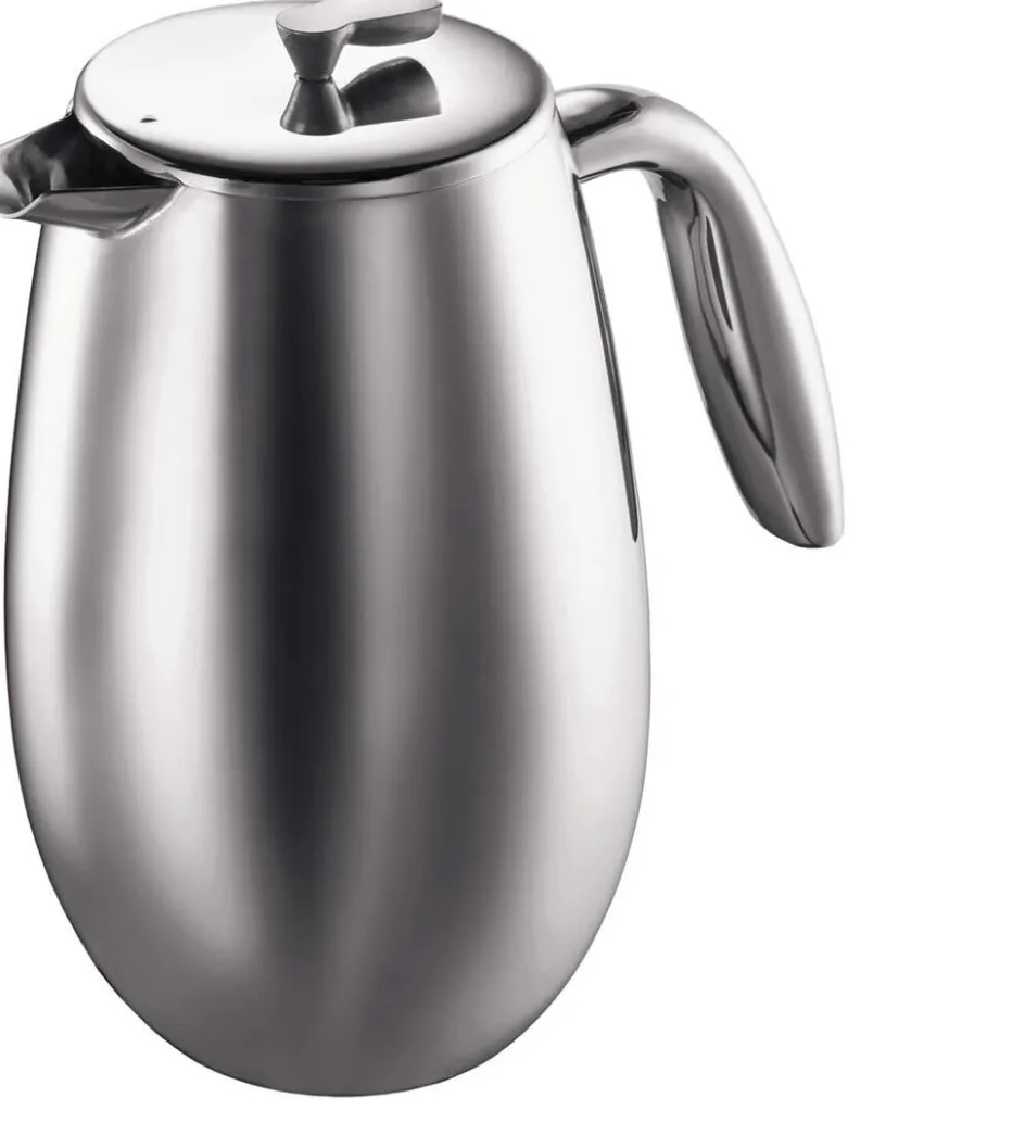 New Bodum COLUMBIA Dobbeltvægget Stempelkande 8 Kopper 1 L, Forkromet