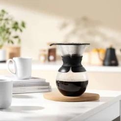 Bodum Stempelkander > POUR OVER Kaffebrygger 8 Kopper 1 L, Sort