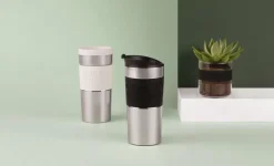 Outlet Bodum TRAVEL MUG Rejsekrus m. Kliklåg , Sort/Stål