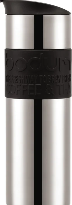 Bodum Termokrus Og -Kopper|Termoflasker Og Drikkedunke > TRAVEL MUG Rejsekrus m. Kliklåg , Sort/Stål
