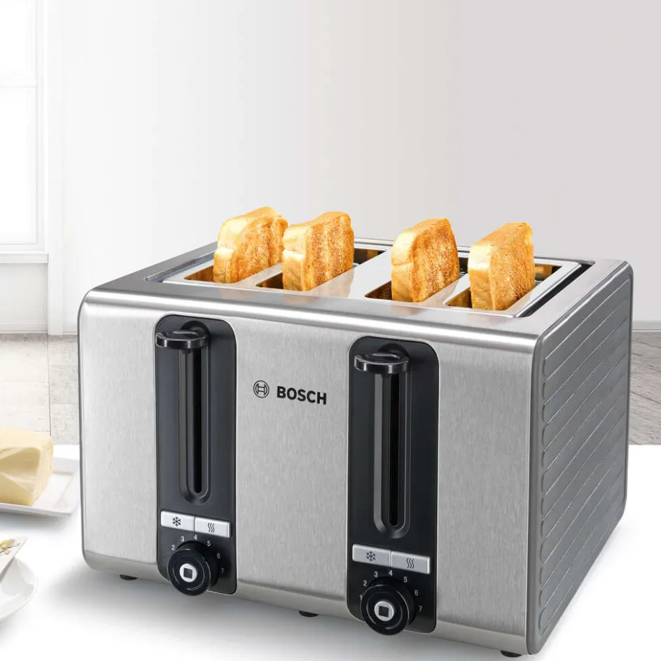 Hot Bosch Brødrister 4 Skiver, Grå