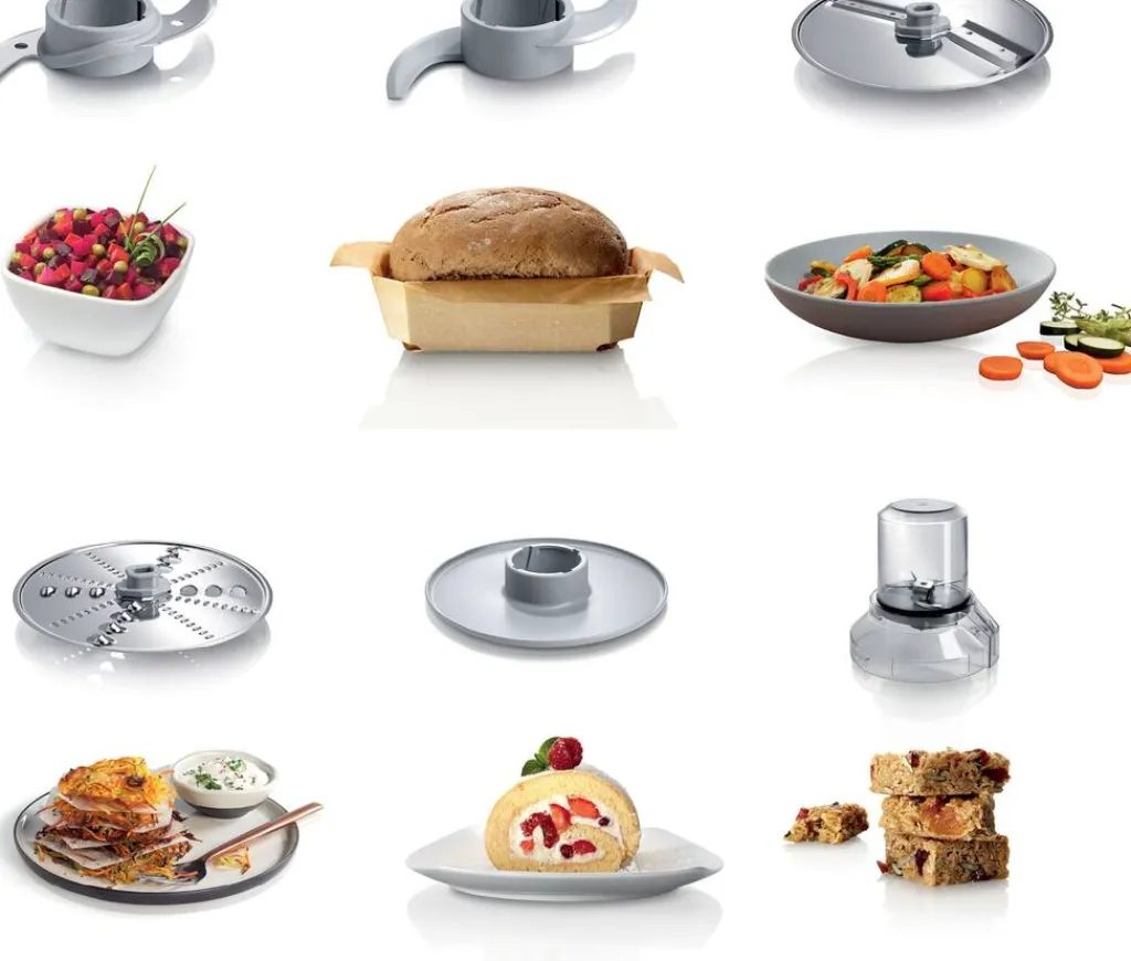 Online MultiTalent 3 Foodprocessor 800W inkl. 10 stk. Tilbehør, Sort/Rustfrit Stål Foodprocessorer Og Minihakkere