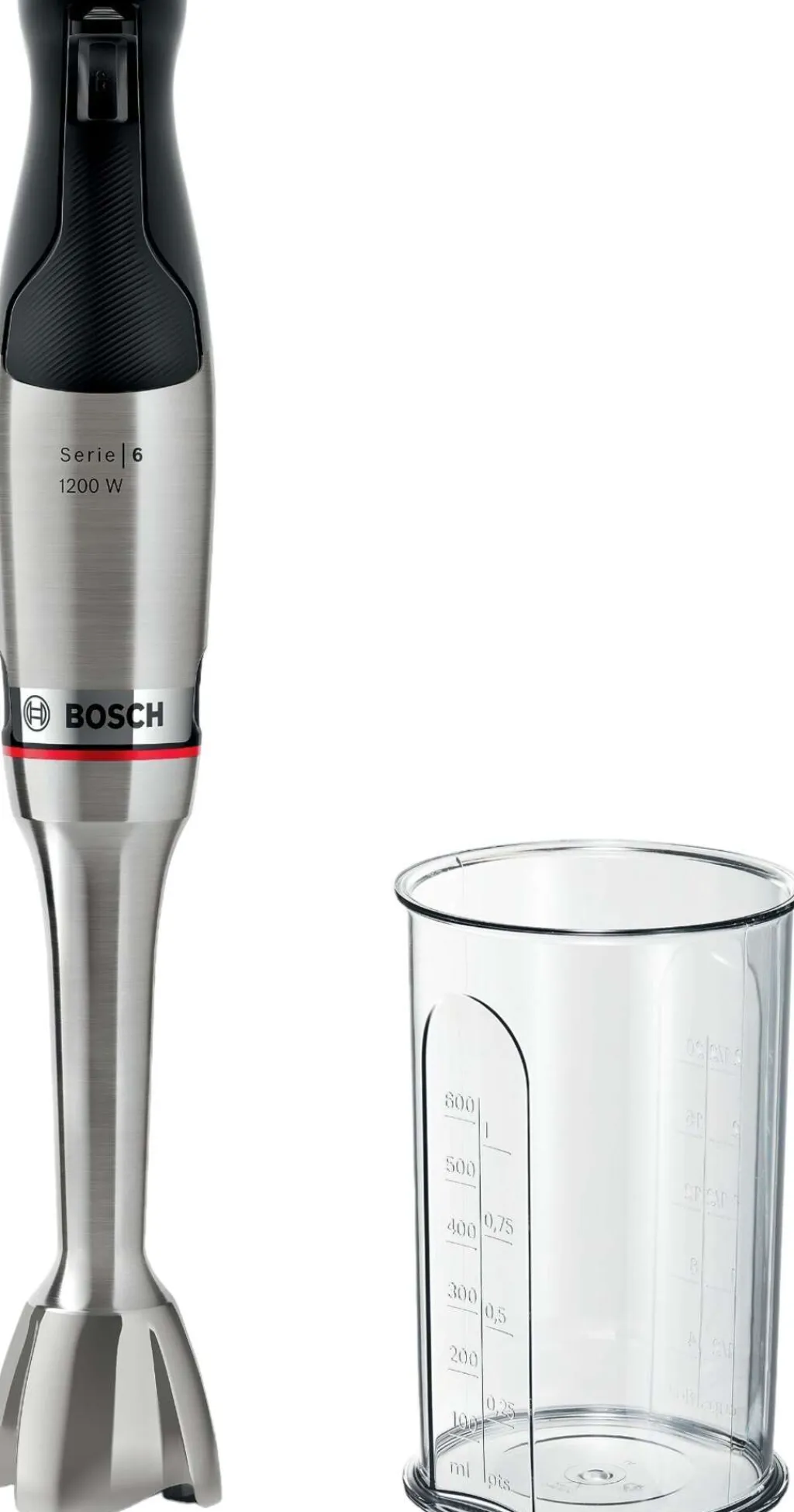 Sale Serie 6 ErgoMaster Stavblender 1200W inkl. 2 stk. Tilbehør, Rustfrit Stål Blendere Og Mixere