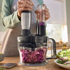 Serie 6 ErgoMaster Stavblender 1000W inkl. 9 stk. Tilbehør, Rustfrit Stål Blendere Og Mixere