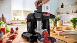 New Bosch Serie 4 Køkkenmaskine 1000W inkl. 11 stk. Tilbehør, Sort/Mørkt Sølv