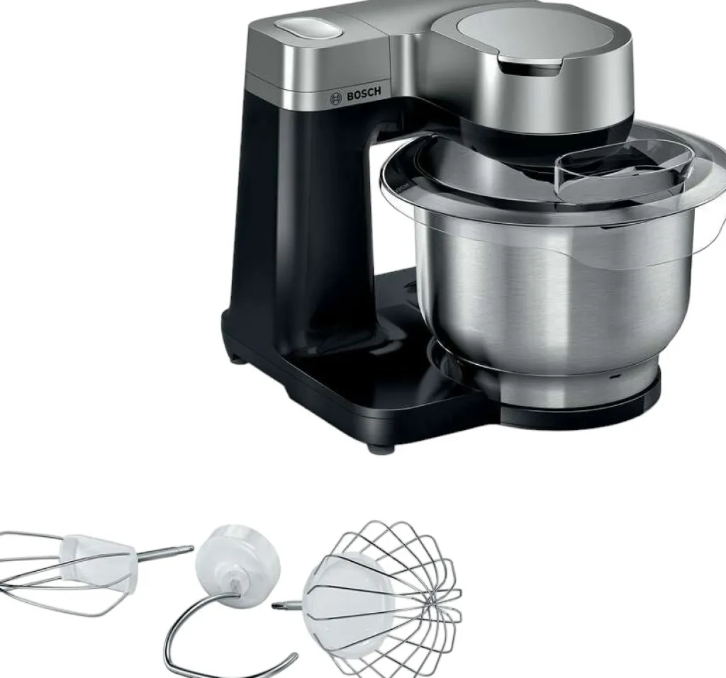 Clearance Serie 2 Køkkenmaskine 900W inkl. 4 stk. Tilbehør, Sort/Mørkt Sølv Røremaskiner Og Tilbehør|Røremaskiner
