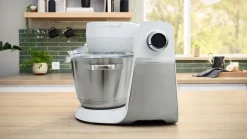Hot Serie 6 Køkkenmaskine 1600W inkl. 4 stk. Tilbehør, Hvid/Rustfrit Stål Røremaskiner Og Tilbehør|Røremaskiner